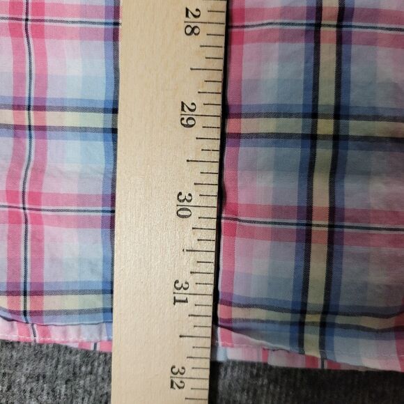 Peter Millar Men's Size Xl  Short Sleeve Multicolor Pink  Checked Plaid Shirt - Picture 11 of 11